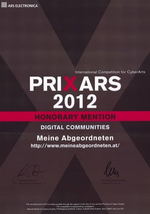 Prix Ars Electronica - Honorary Mention - Digital Communities